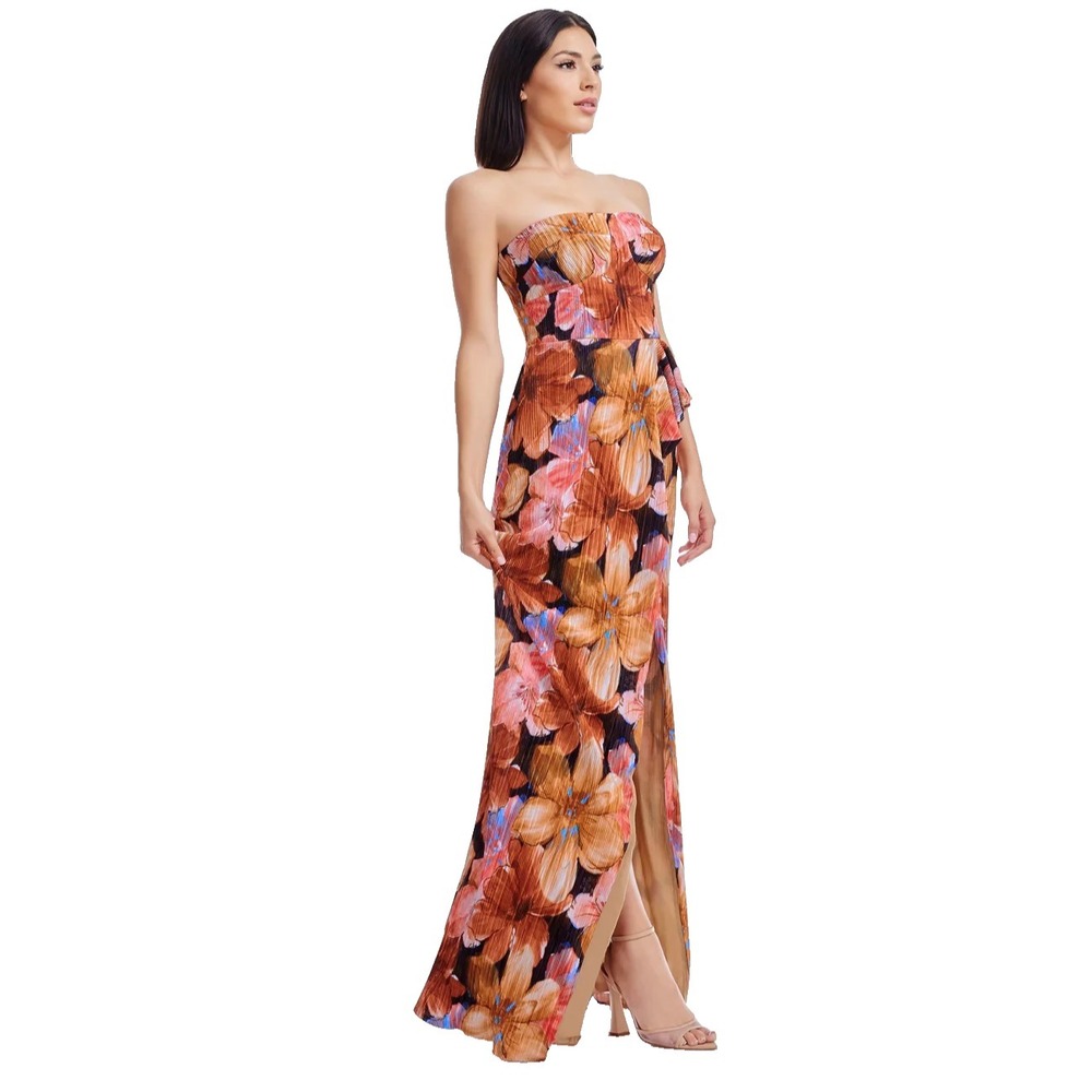Dress The Population KAI Strapless Gown Women's L Amber‎ Multi NWT